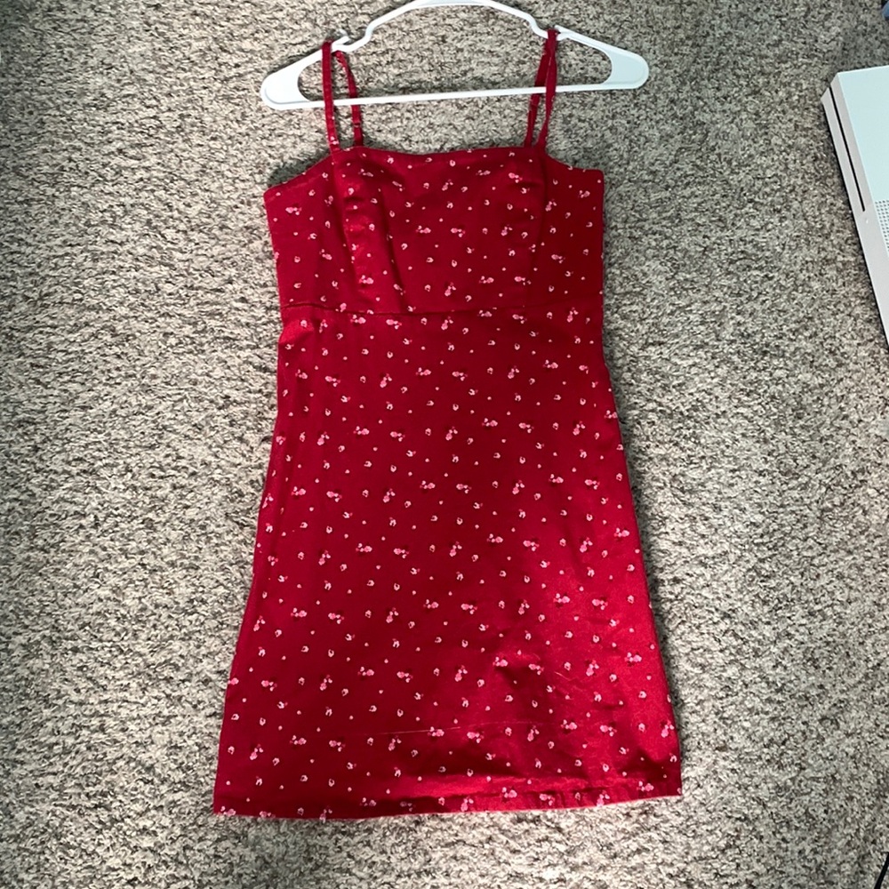 Red Floral Hollister Minidress